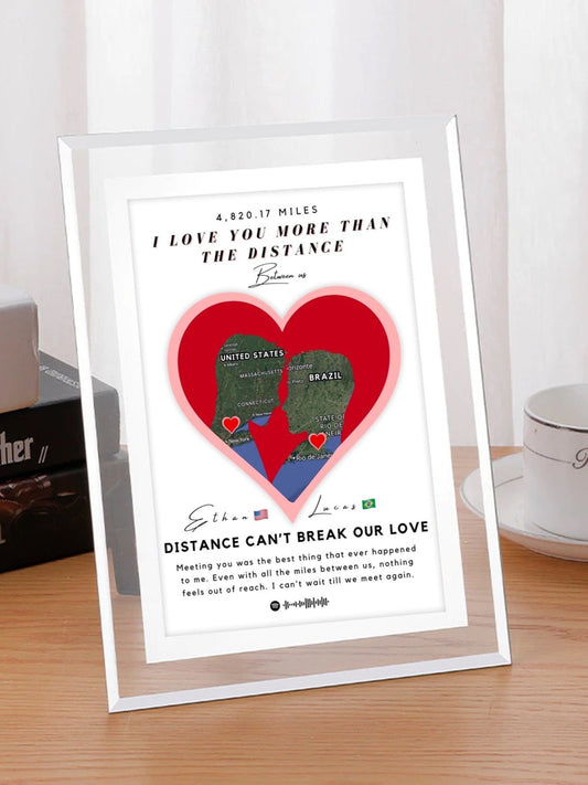 One Heart, Miles Apart - Him and Him - Custom Print