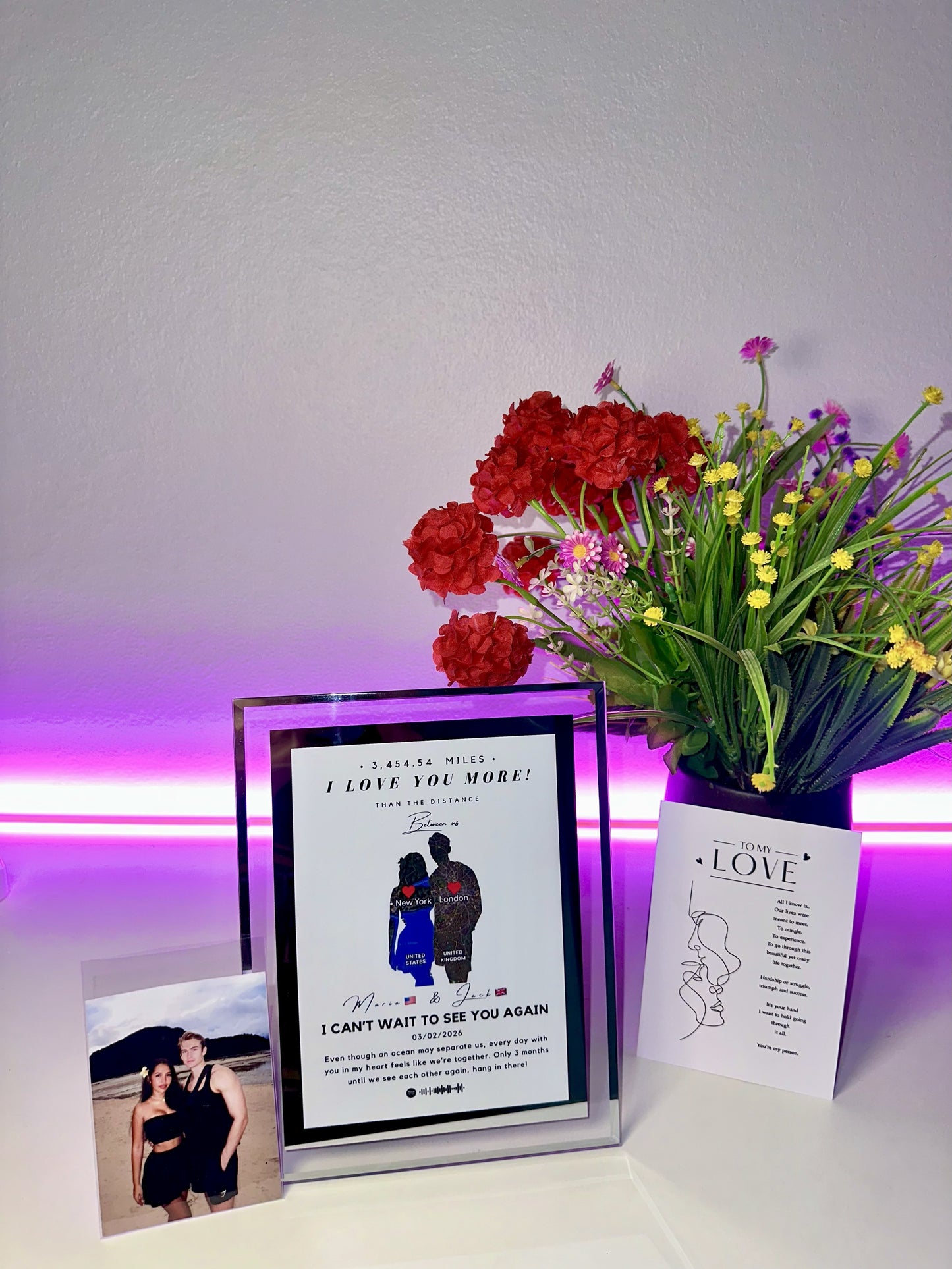 Love Across Miles - Custom Print