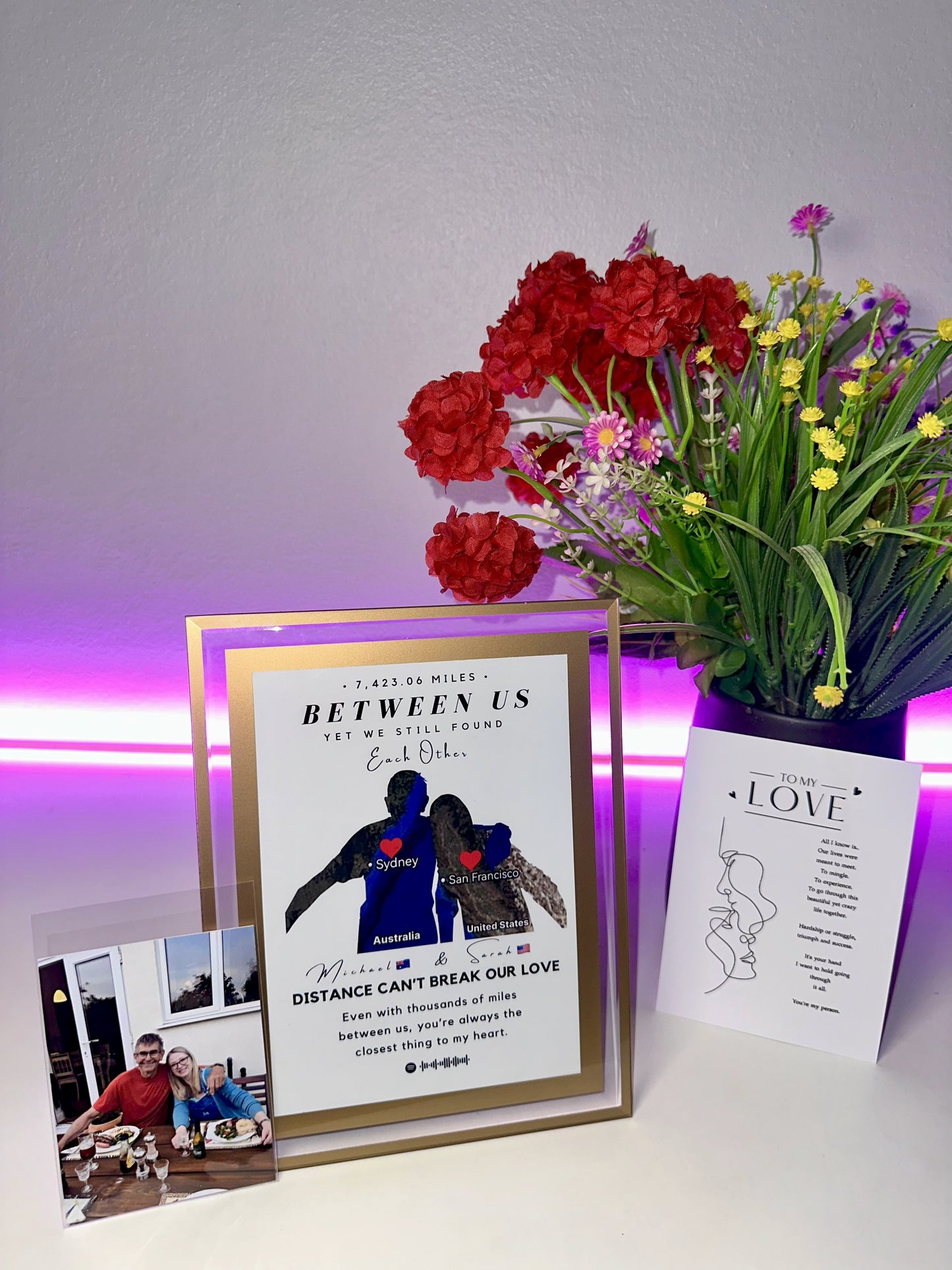 Love Across Miles - Custom Print