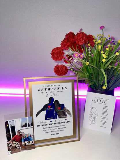 Love Across Miles - Custom Print