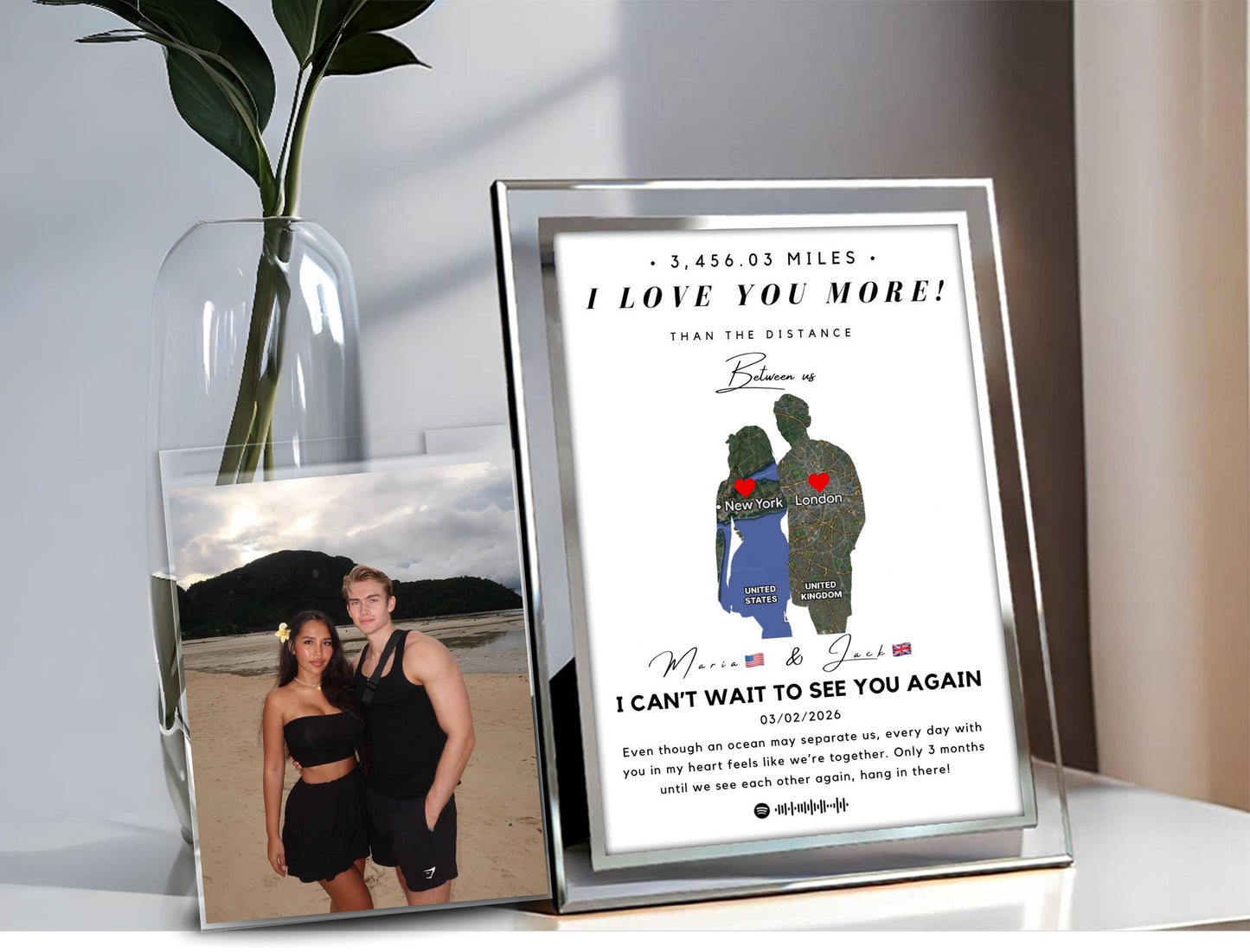 Love Across Miles - Custom Print